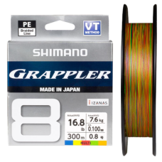 Shimano Grappler 8x Braid 300M Multi Colour