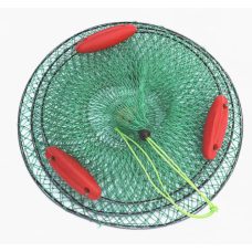 TE Foldable fishing cage with three floats 35cm x 40cm x 40cm 