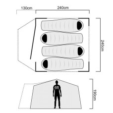 Coleman Instant Up Silver Dark Room 4 Tent