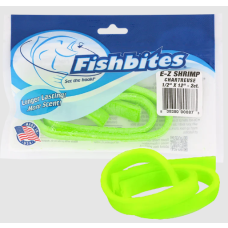Fishbites E-Z Long Lasting Shrimp - Chartreuse - Shine/Flesh